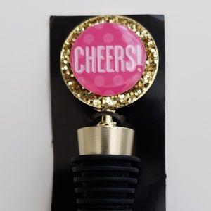 GLITTER CHEER WINE STOPPER